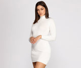 Cozy Mock Neck Mini Dress