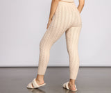 Cozy Moment Cable Knit Pajama Leggings