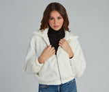 Cuddle Up Faux Fur Bomber Jacket