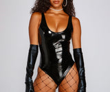 Dangerous Woman Faux Leather Bodysuit