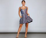 Devora Formal Glitter Party Dress