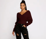 Doll It Up Open Back Ribbed Sweater