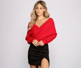 Doll It Up Open Back Ribbed Sweater