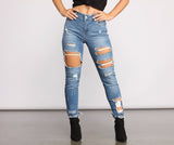 Edgy Appeal – Kurze Skinny-Jeans mit mittelhohem Bund