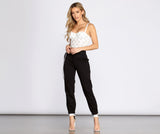 Edgy Chic Ponte Knit Joggers