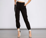 Edgy Chic Ponte-Strick-Jogginghose