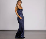 Emilia Draped Satin Gown