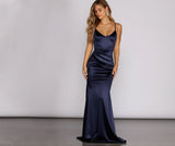 Emilia Draped Satin Gown