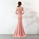 Eremi slim fit long fishtail dress