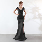 Eremi slim fit long fishtail dress