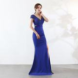 Eremi slim fit long fishtail dress