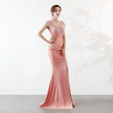 Eremi slim fit long fishtail dress