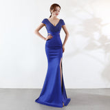 Eremi slim fit long fishtail dress