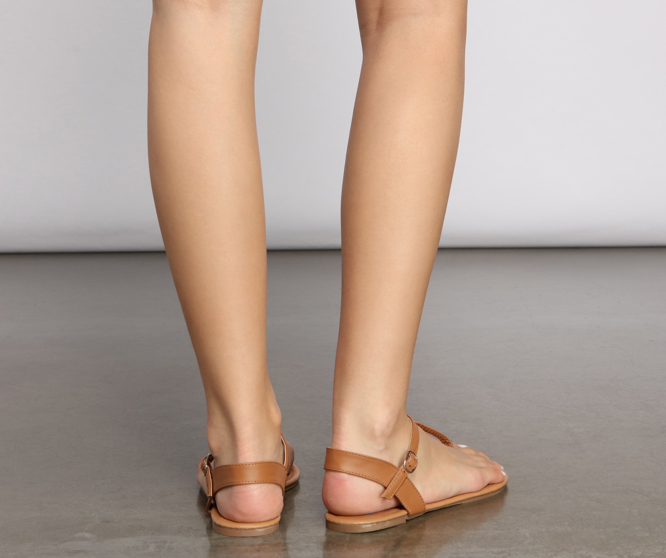 Essential Braided T-Strap Sandals