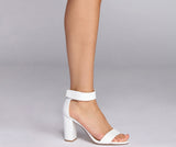 Essential Faux Nubuck Block Heels