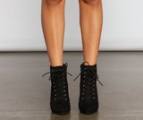 Essential Faux Suede Lace Up Booties