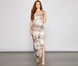 Fab And Retro Tie-Dye High Slit Maxi Dress