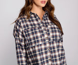 Flannel Mood Button Down Top