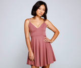 Flirty And Frilly Pleated Skater Dress