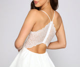 Flirty Lace Back Skater Romper