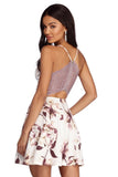 Floral Bloom Lace Skater Dress