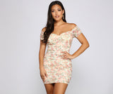 Floral Pop Ruffled Mini Dress