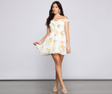 Floral Wonder Ruffled Skater Dress