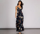 Flower Power Chiffon Maxi Dress