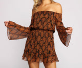 Flowy Fall Feels Off The Shoulder Tunic