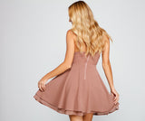 Flutter Away Layered Skater Dress