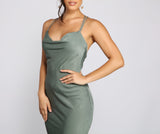 Forever Chic Satin Midi Dress