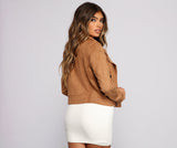 Forever Fashionista Faux Suede Moto Jacket