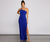 Francesca Formal One Shoulder Crepe Dress