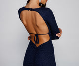 Francine Formal Open Back Glitter Dress