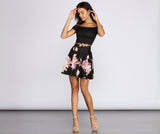 Fresh In Floral Lace Skater Dress