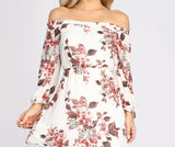 Fresh Start Floral Off Shoulder Dress