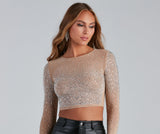 Glam It Up Embellished Crop Top