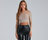 Glam It Up Embellished Crop Top