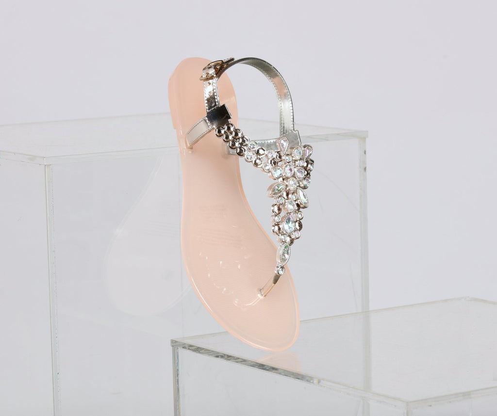 glitter jelly sandals