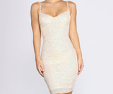 Vestido midi de lentejuelas Glow Girl