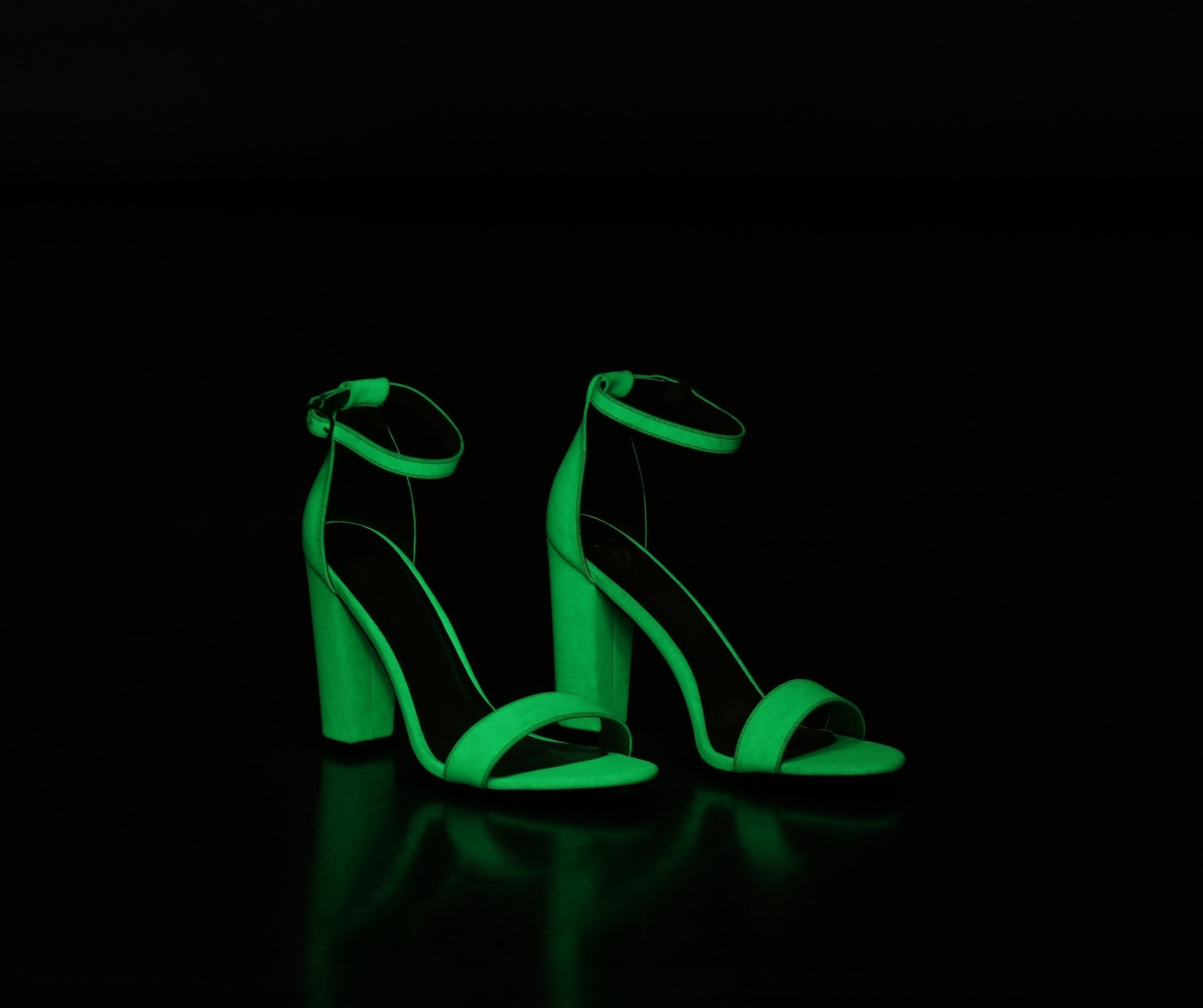 Glow-In-The-Dark Block Heels