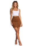 Go With The Faux Suede Mini Skirt