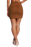 Go With The Faux Suede Mini Skirt