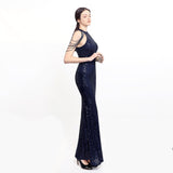 Harper formal sequin halterneck dress