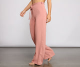 High Waist Tie Waist Linen Pants