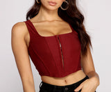 Hook and Eye Corset Crop Top