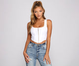 Hook and Eye Corset Crop Top