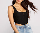 Hook and Eye Corset Crop Top