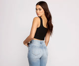 Hook and Eye Corset Crop Top