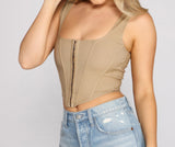 Hook and Eye Corset Crop Top